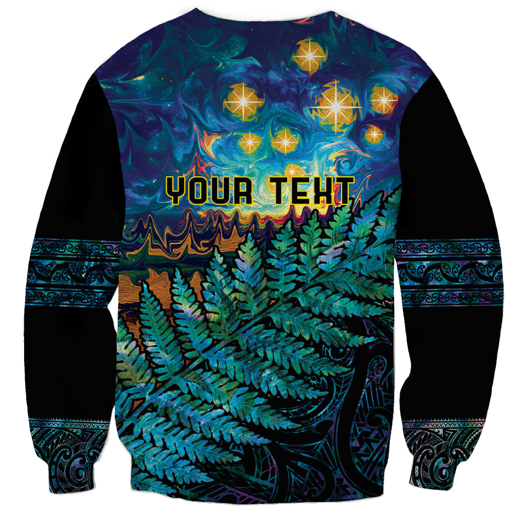 Matariki Te Tau Hou Maori Sweatshirt New Zealand Silver Fern Night Starry Sky LT9 - Polynesian Pride