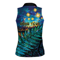 Matariki Te Tau Hou Maori Women Sleeveless Polo Shirt New Zealand Silver Fern Night Starry Sky LT9 - Polynesian Pride