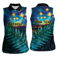 Matariki Te Tau Hou Maori Women Sleeveless Polo Shirt New Zealand Silver Fern Night Starry Sky LT9 - Polynesian Pride