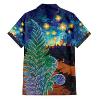 Personalised New Zealand Matariki Art Star Family Matching Summer Maxi Dress and Hawaiian Shirt Koru Fern Night Starry Sky LT9 - Polynesian Pride