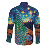 Personalised New Zealand Matariki Art Star Family Matching Summer Maxi Dress and Hawaiian Shirt Koru Fern Night Starry Sky LT9 - Polynesian Pride