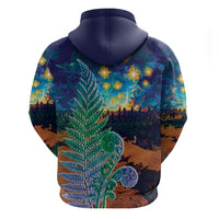 Personalised New Zealand Matariki Art Star Hoodie Koru Fern Night Starry Sky LT9 - Polynesian Pride