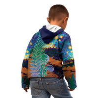 Personalised New Zealand Matariki Art Star Kid Hoodie Koru Fern Night Starry Sky LT9 - Polynesian Pride