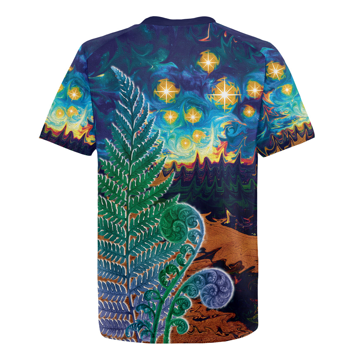 Personalised New Zealand Matariki Art Star Rugby Jersey Koru Fern Night Starry Sky LT9 - Polynesian Pride
