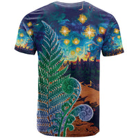 Personalised New Zealand Matariki Art Star T Shirt Koru Fern Night Starry Sky LT9 - Polynesian Pride