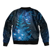 New Zealand Matariki Bomber Jacket Blue Milky Way Stars Night Sky LT9 - Polynesian Pride