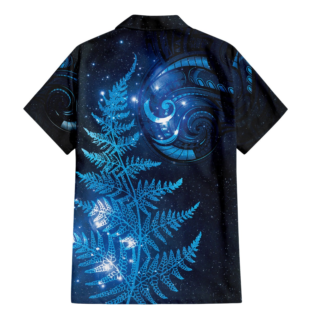 New Zealand Matariki Family Matching Mermaid Dress and Hawaiian Shirt Blue Milky Way Stars Night Sky LT9 - Polynesian Pride