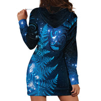 New Zealand Matariki Hoodie Dress Blue Milky Way Stars Night Sky LT9 - Polynesian Pride