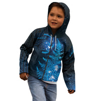 New Zealand Matariki Kid Hoodie Blue Milky Way Stars Night Sky LT9 - Polynesian Pride