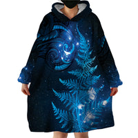 New Zealand Matariki Wearable Blanket Hoodie Blue Milky Way Stars Night Sky LT9 - Polynesian Pride