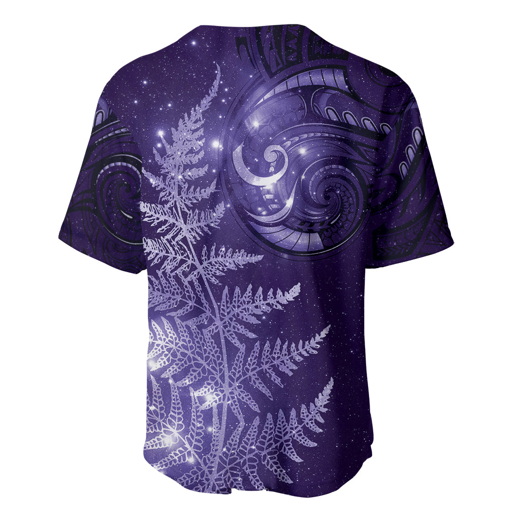 New Zealand Matariki Baseball Jersey Purple Milky Way Stars Night Sky LT9 - Polynesian Pride