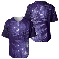 New Zealand Matariki Baseball Jersey Purple Milky Way Stars Night Sky LT9 - Polynesian Pride