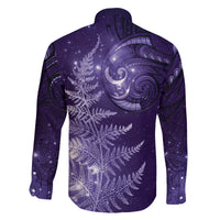 New Zealand Matariki Family Matching Tank Maxi Dress and Hawaiian Shirt Purple Milky Way Stars Night Sky LT9 - Polynesian Pride