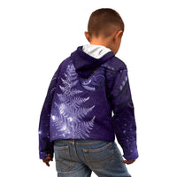 New Zealand Matariki Kid Hoodie Purple Milky Way Stars Night Sky LT9 - Polynesian Pride