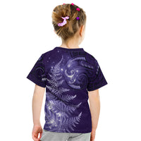 New Zealand Matariki Kid T Shirt Purple Milky Way Stars Night Sky LT9 - Polynesian Pride