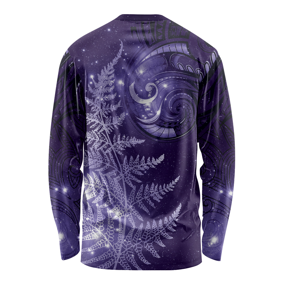 New Zealand Matariki Long Sleeve Shirt Purple Milky Way Stars Night Sky LT9 - Polynesian Pride