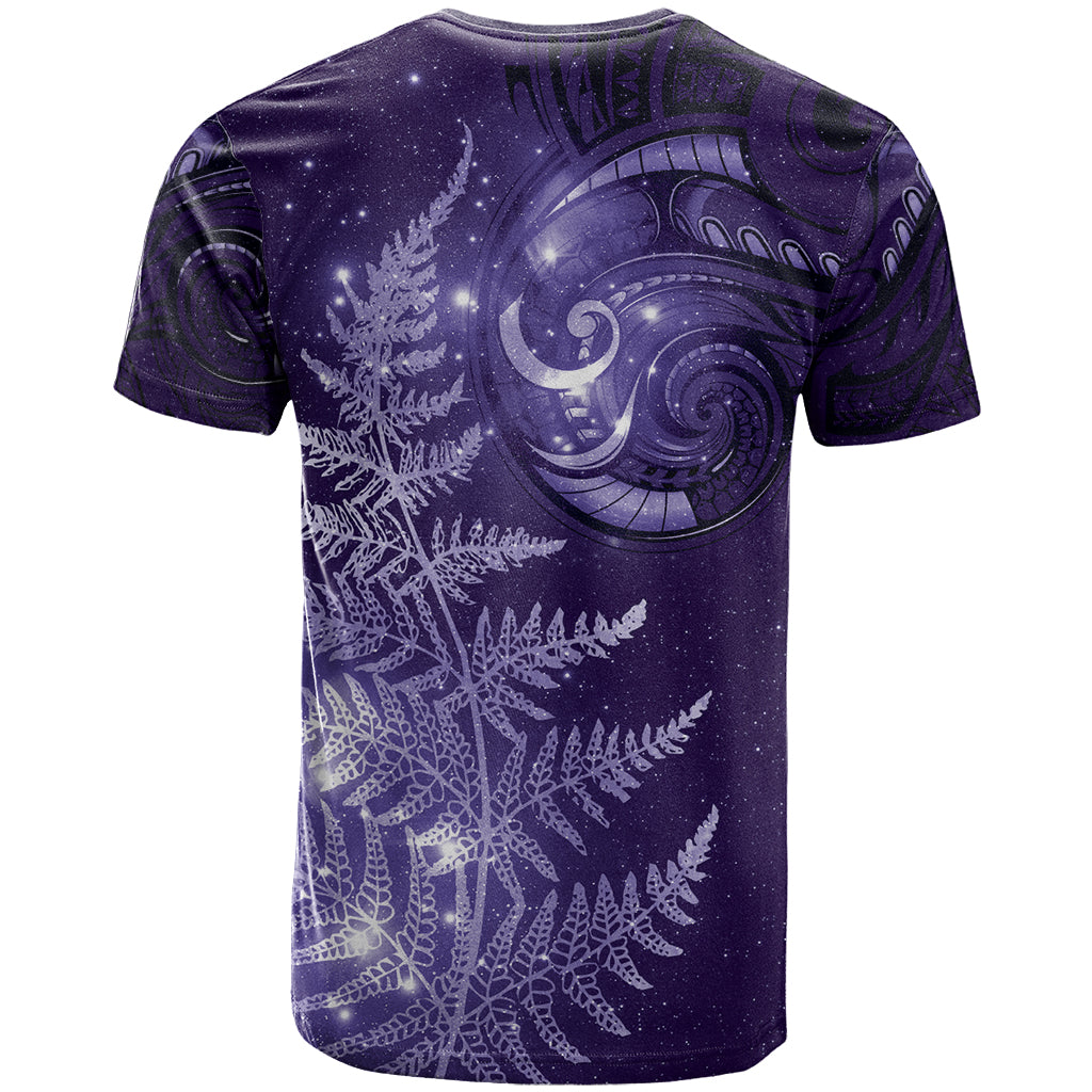 New Zealand Matariki T Shirt Purple Milky Way Stars Night Sky LT9 - Polynesian Pride