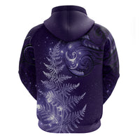 New Zealand Matariki Zip Hoodie Purple Milky Way Stars Night Sky LT9 - Polynesian Pride