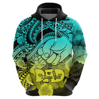 Polynesian Pride Happy Father Day Hoodie I Love You Dad Polynesian Tribal Gradient 1 LT9 - Polynesian Pride