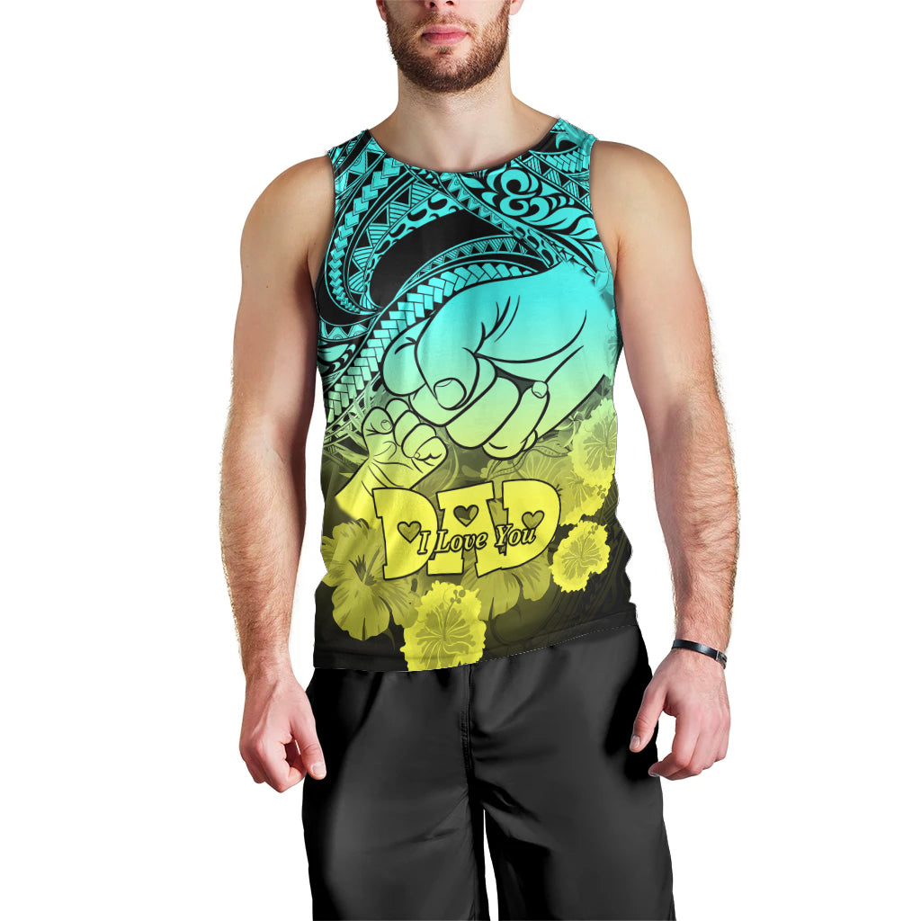 Polynesian Pride Happy Father Day Men Tank Top I Love You Dad - Polynesian Tribal Gradient 1 LT9 - Polynesian Pride