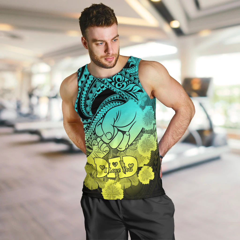 Polynesian Pride Happy Father Day Men Tank Top I Love You Dad - Polynesian Tribal Gradient 1 LT9 - Polynesian Pride