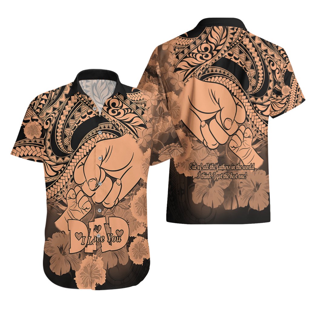 Polynesian Pride Happy Father Day Hawaiian Shirt I Love You Dad - Polynesian Tribal Nude LT9 - Polynesian Pride