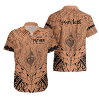 Personalised Polynesian Father's Day Gift For Dad Hawaiian Shirt Super Father In The World - Nude Polynesian Pattern LT9 - Polynesian Pride