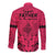 Polynesian Father's Day Gift For Dad Long Sleeve Button Shirt Super Father In The World - Pink Polynesian Pattern LT9 - Polynesian Pride