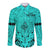 Polynesian Father's Day Gift For Dad Long Sleeve Button Shirt Super Father In The World - Turquoise Polynesian Pattern LT9 Unisex Turquoise - Polynesian Pride