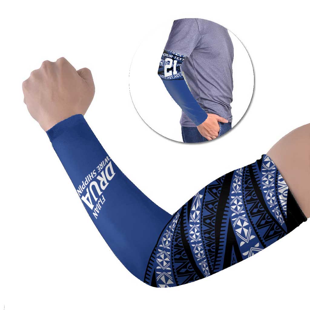 Fiji Rugby Pacific Custom Arm Sleeves Pasifika Tapa Pattern - Polynesian Pride
