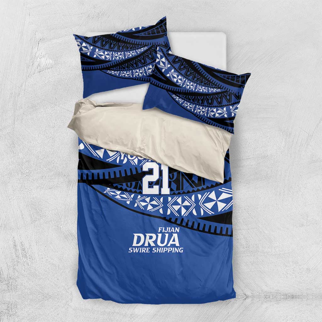 Fiji Rugby Pacific Custom Bedding Set Pasifika Tapa Pattern