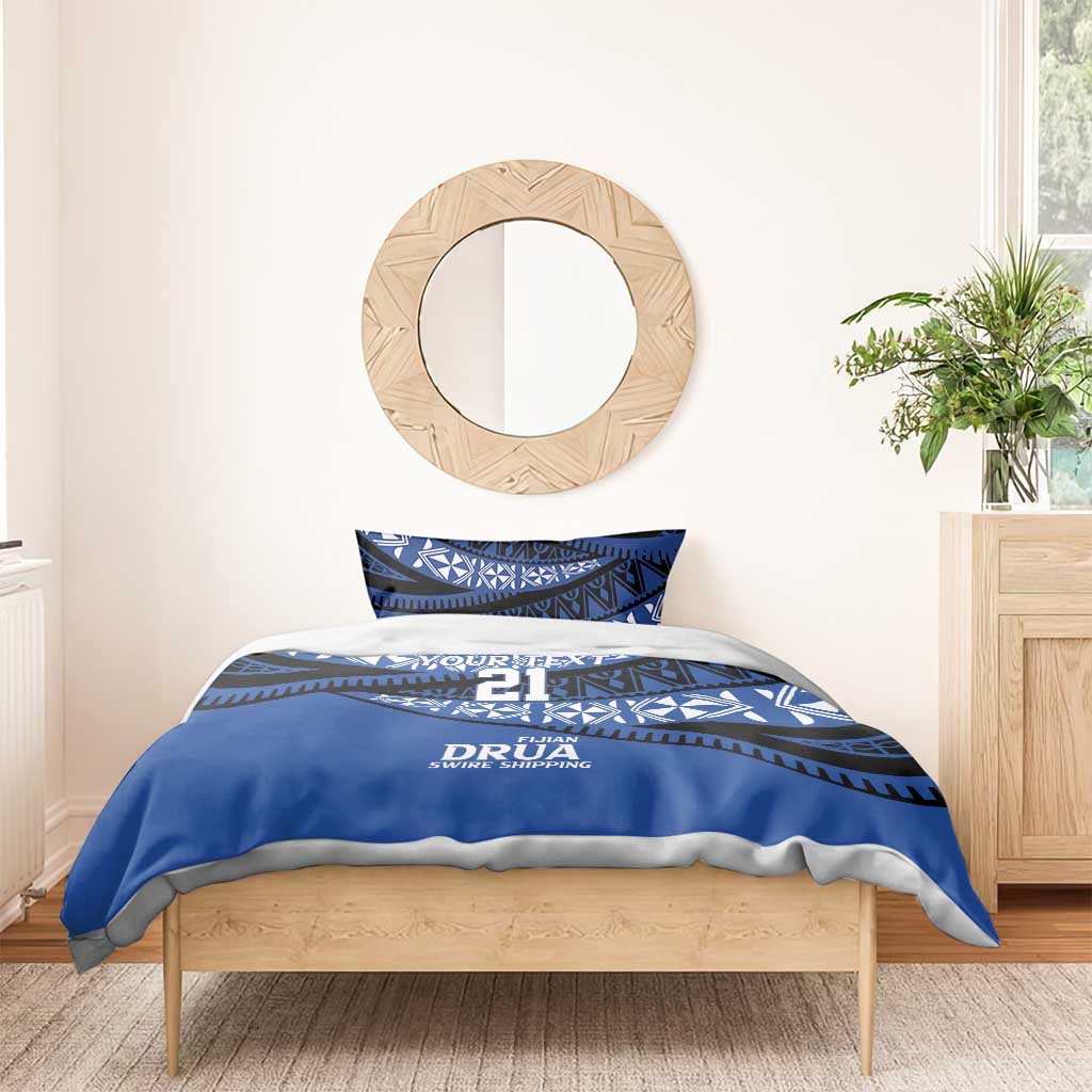 Fiji Rugby Pacific Custom Bedding Set Pasifika Tapa Pattern