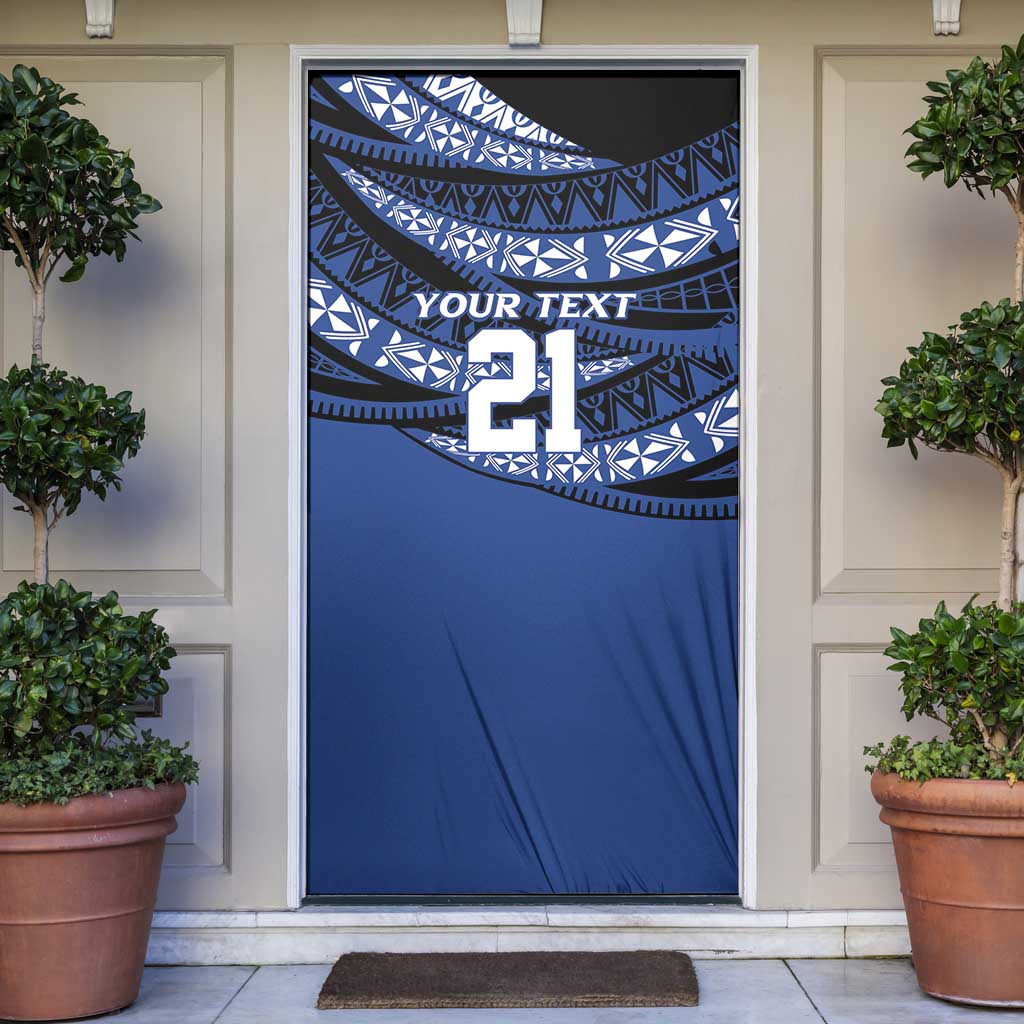 Fiji Rugby Pacific Custom Door Cover Pasifika Tapa Pattern - Polynesian Pride