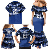 Fiji Rugby Pacific Custom Family Matching Mermaid Dress and Hawaiian Shirt Pasifika Tapa Pattern LT9 - Polynesian Pride