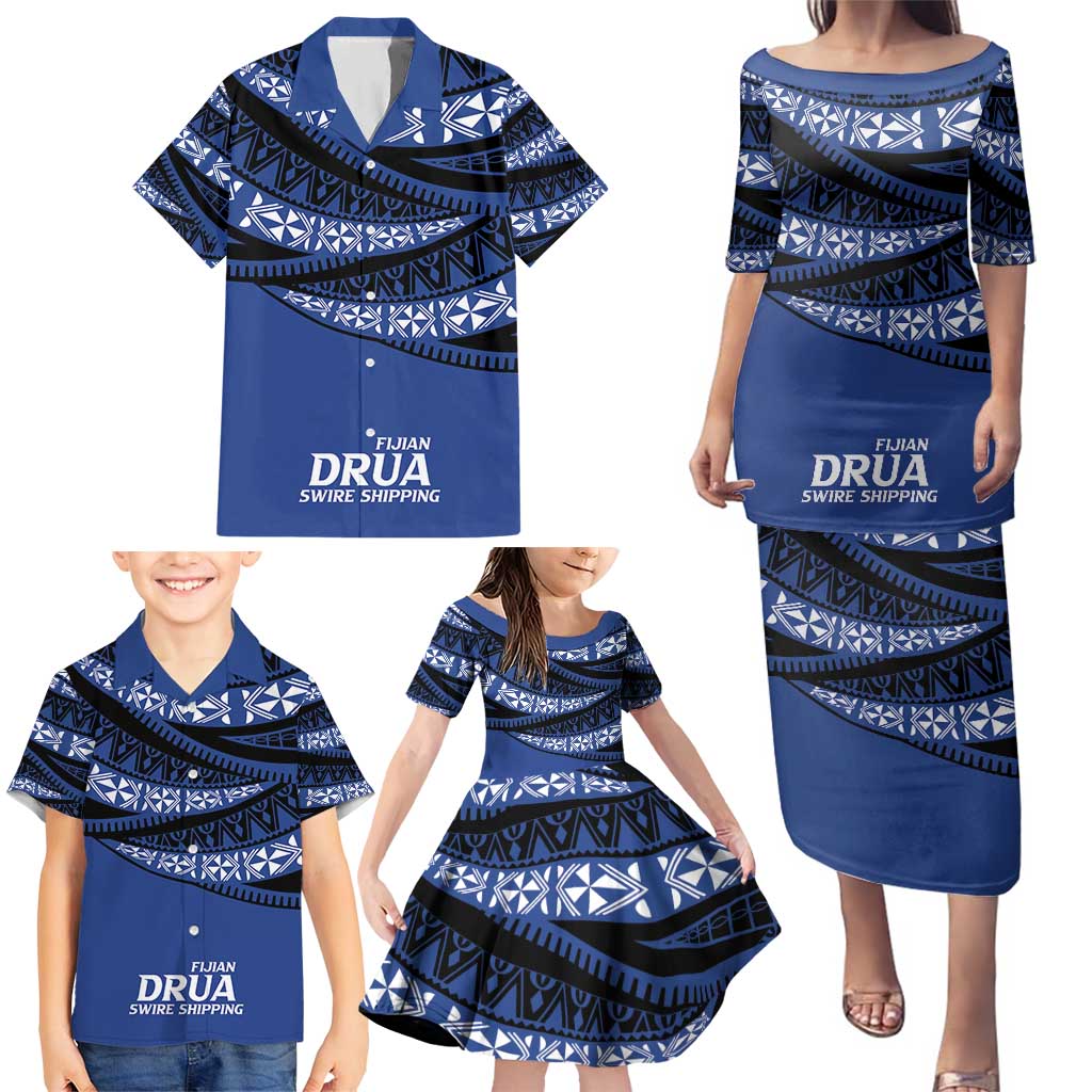 Fiji Rugby Pacific Custom Family Matching Puletasi and Hawaiian Shirt Pasifika Tapa Pattern