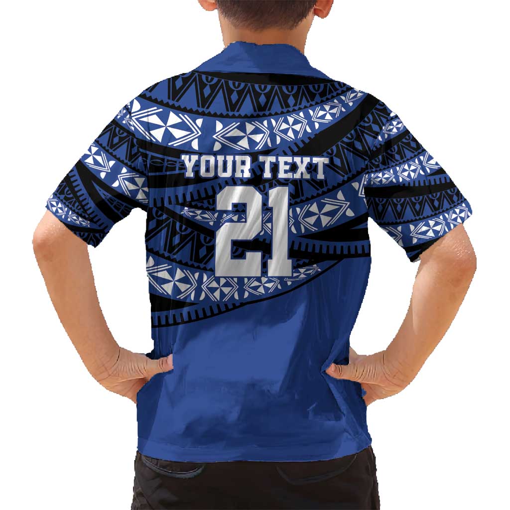 Fiji Rugby Pacific Custom Family Matching Tank Maxi Dress and Hawaiian Shirt Pasifika Tapa Pattern