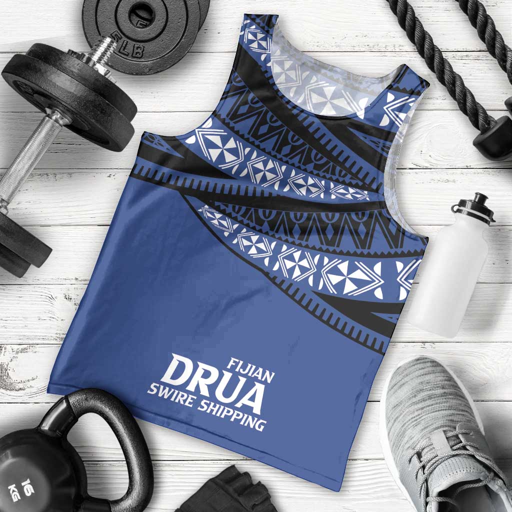 Fiji Rugby Pacific Custom Men Tank Top Pasifika Tapa Pattern