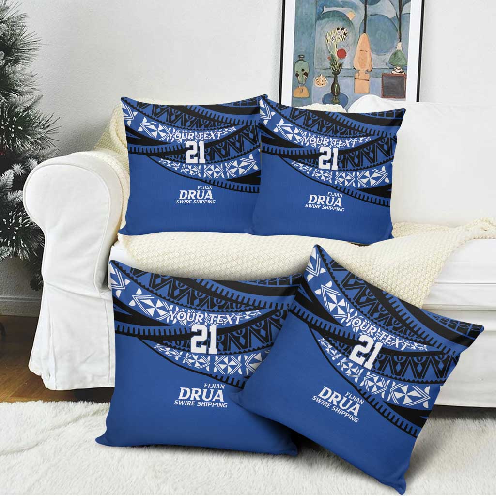 Fiji Rugby Pacific Custom Pillow Cover Pasifika Tapa Pattern - Polynesian Pride
