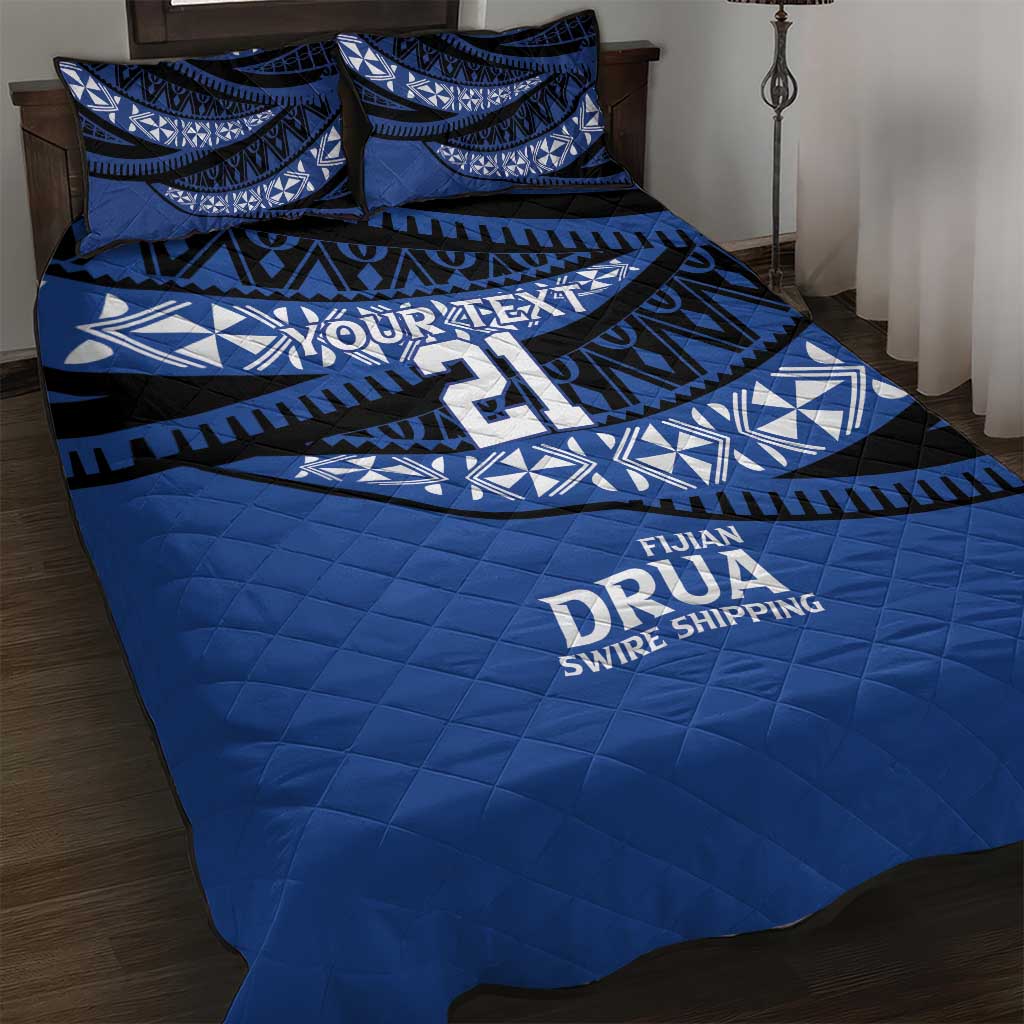 Fiji Rugby Pacific Custom Quilt Bed Set Pasifika Tapa Pattern