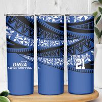 Fiji Rugby Pacific Custom Skinny Tumbler Pasifika Tapa Pattern