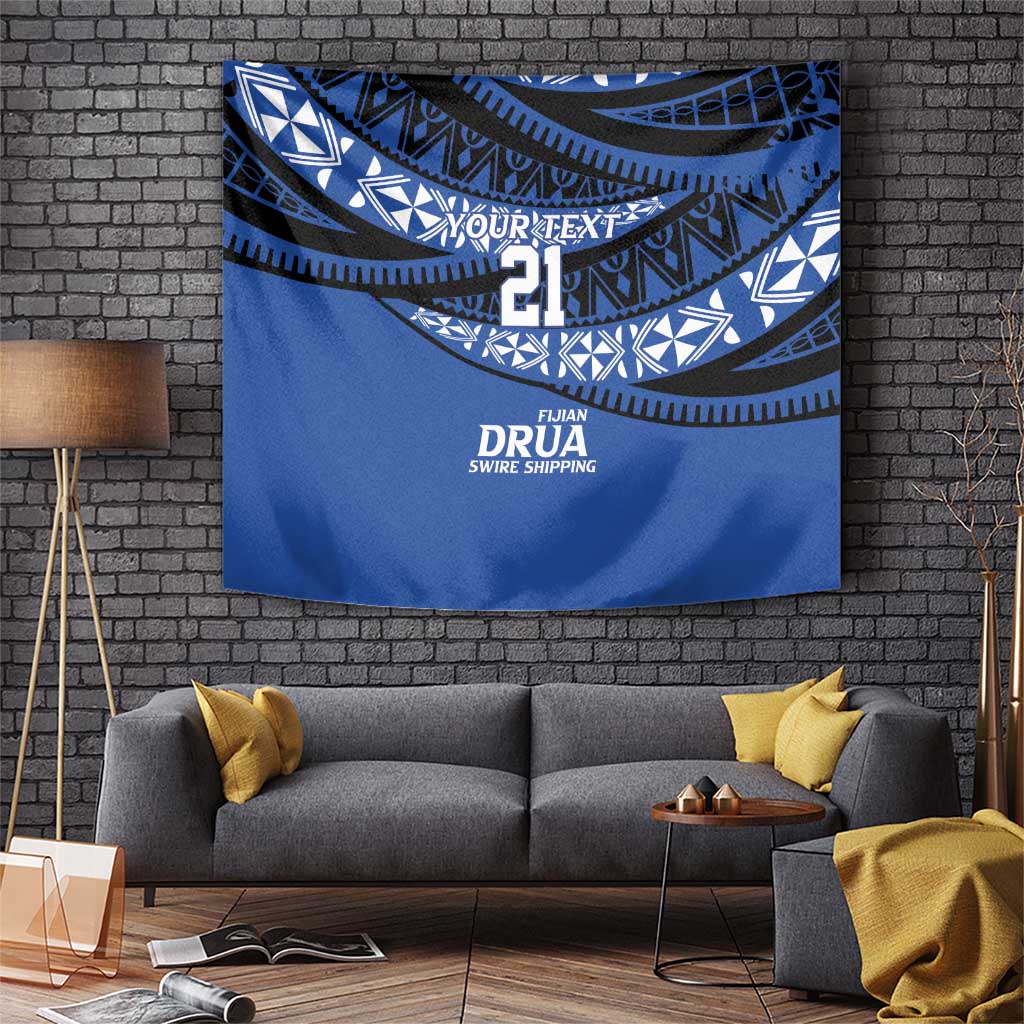 Fiji Rugby Pacific Custom Tapestry Pasifika Tapa Pattern