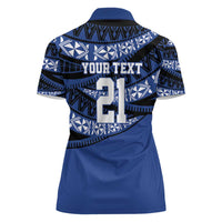 Fiji Rugby Pacific Custom Women Polo Shirt Pasifika Tapa Pattern LT9 - Polynesian Pride