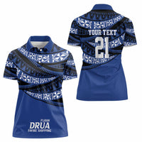 Fiji Rugby Pacific Custom Women Polo Shirt Pasifika Tapa Pattern LT9 - Polynesian Pride