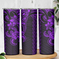 Purple Hawaiian Kakau Turtle Skinny Tumbler Polynesian Tribal LT9 - Polynesian Pride