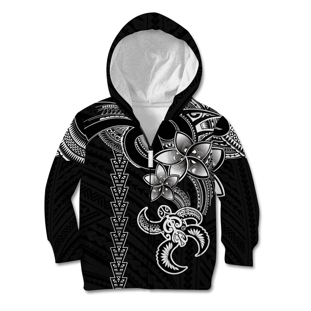 Hawaiian Tribal Kid Hoodie Polynesian Kakau Turtle - White LT9 - Polynesian Pride