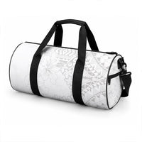 American Samoa Lotu Tamaiti Duffle Bag White Sunday Plumeria White Vibe