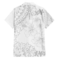 American Samoa Lotu Tamaiti Family Matching Puletasi and Hawaiian Shirt White Sunday Plumeria White Vibe LT9 - Polynesian Pride