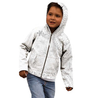 American Samoa Lotu Tamaiti Kid Hoodie White Sunday Plumeria White Vibe LT9 - Polynesian Pride