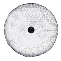 American Samoa Lotu Tamaiti Spare Tire Cover White Sunday Plumeria White Vibe LT9 - Polynesian Pride