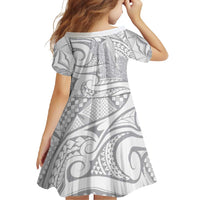 Lotu Tamaiti Samoa Siapo Family Matching Summer Maxi Dress and Hawaiian Shirt White Sunday With Teuila Torch Ginger LT9 - Polynesian Pride